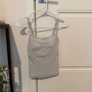 Abercrombie Bra-Free Rib 90s Cami Light Grey